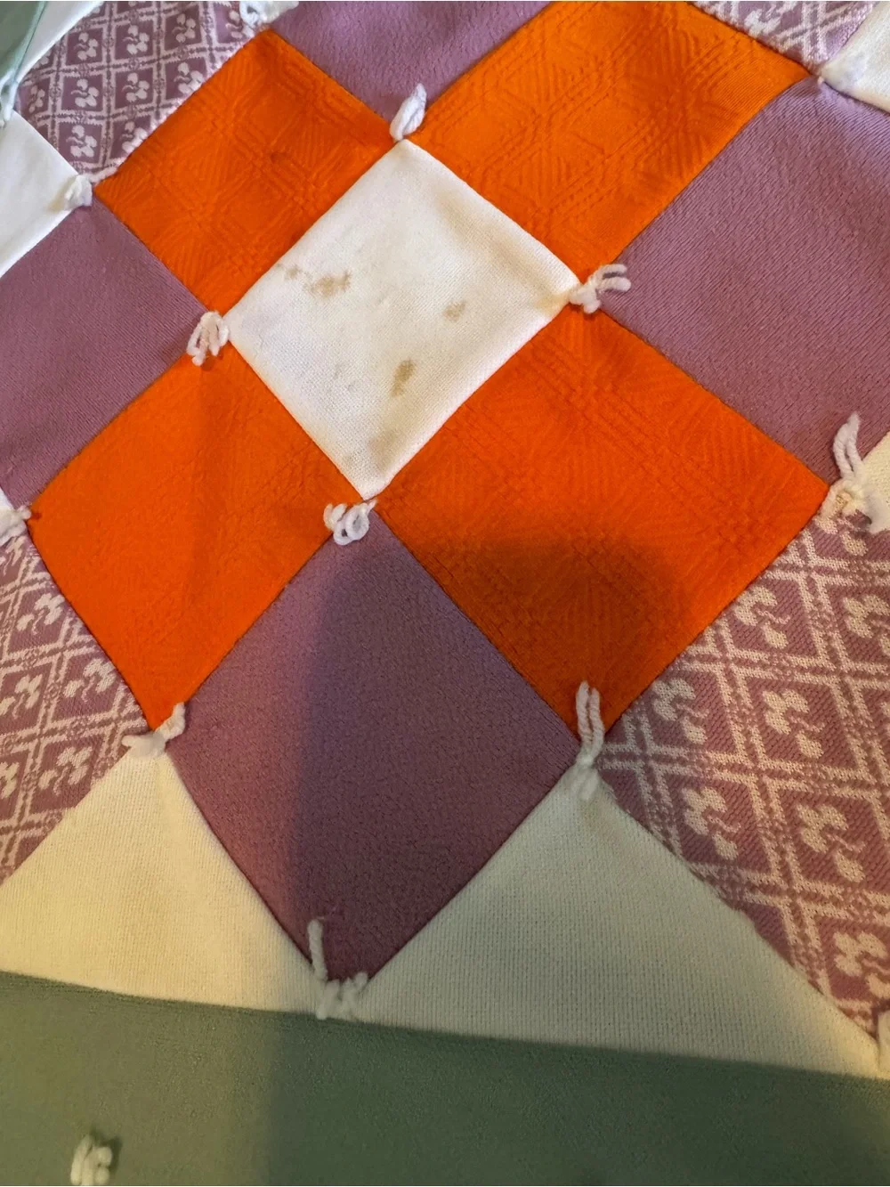 Handmade Vintage Multicolor Patchwork Quilt